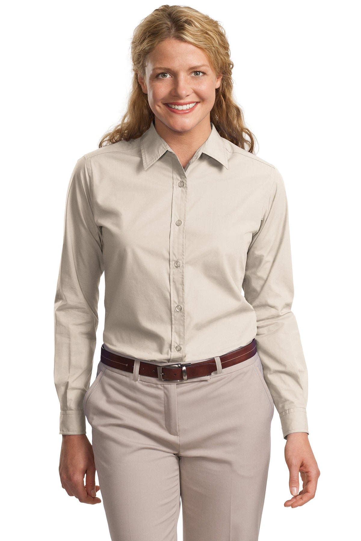Port Authority Ladies Long Sleeve Easy Care Soil Resistant Shirt.  L607