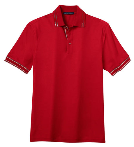 Port Authority Men's Silk Touch Tipped Polo. K502 Mens Apparel Shirts & Tops