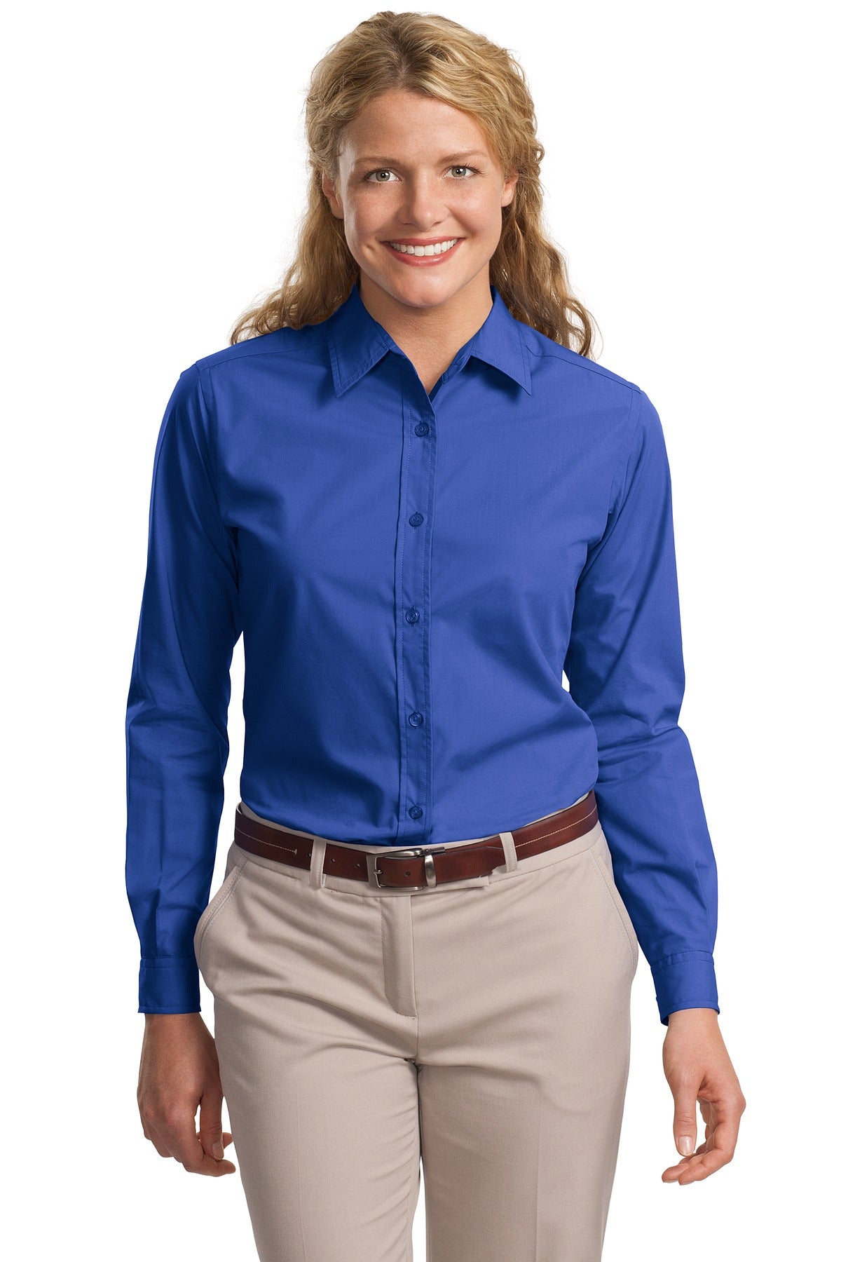 Port Authority Ladies Long Sleeve Easy Care Soil Resistant Shirt.  L607