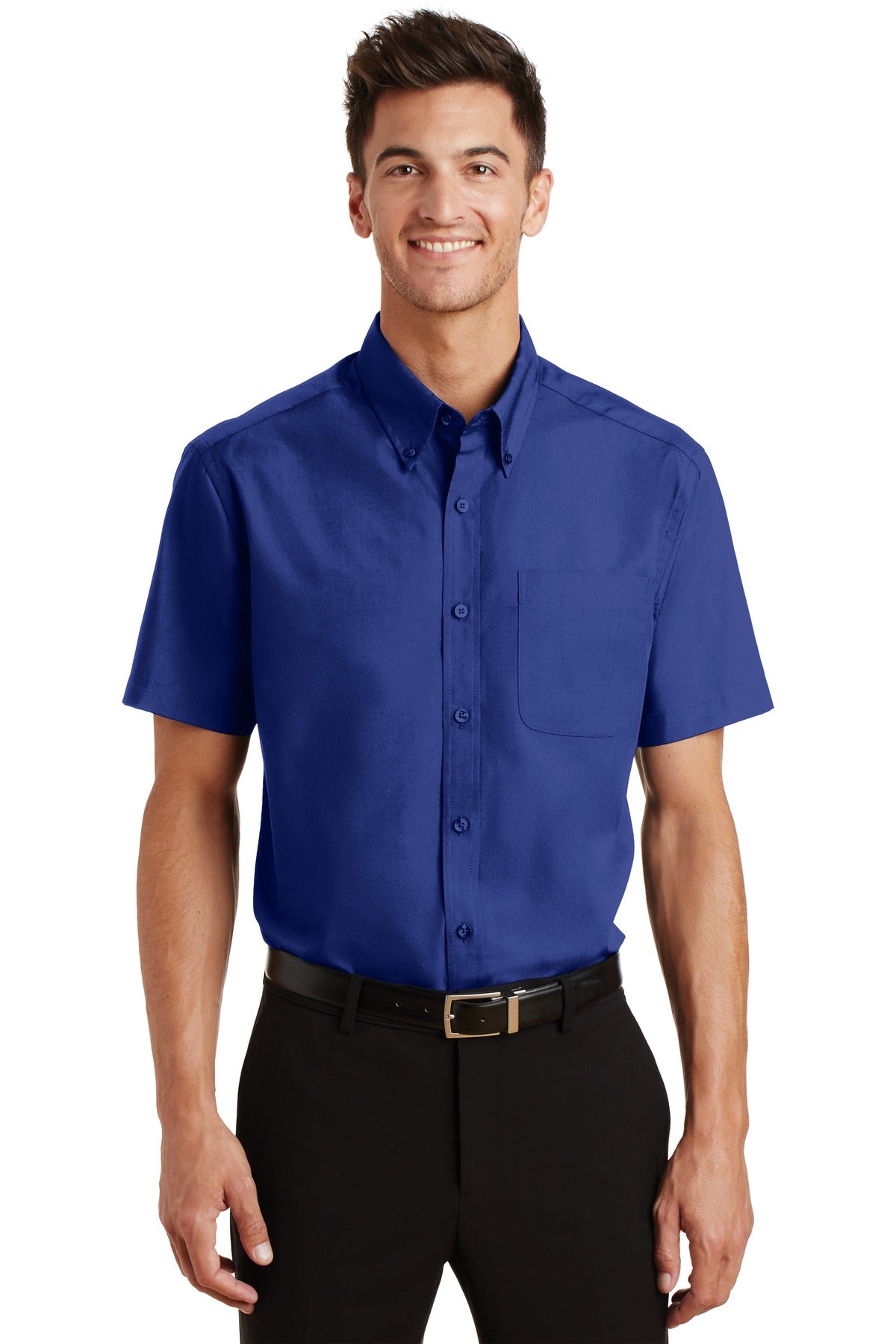 Port Authority Men's Short Sleeve Value Poplin Shirt. S633