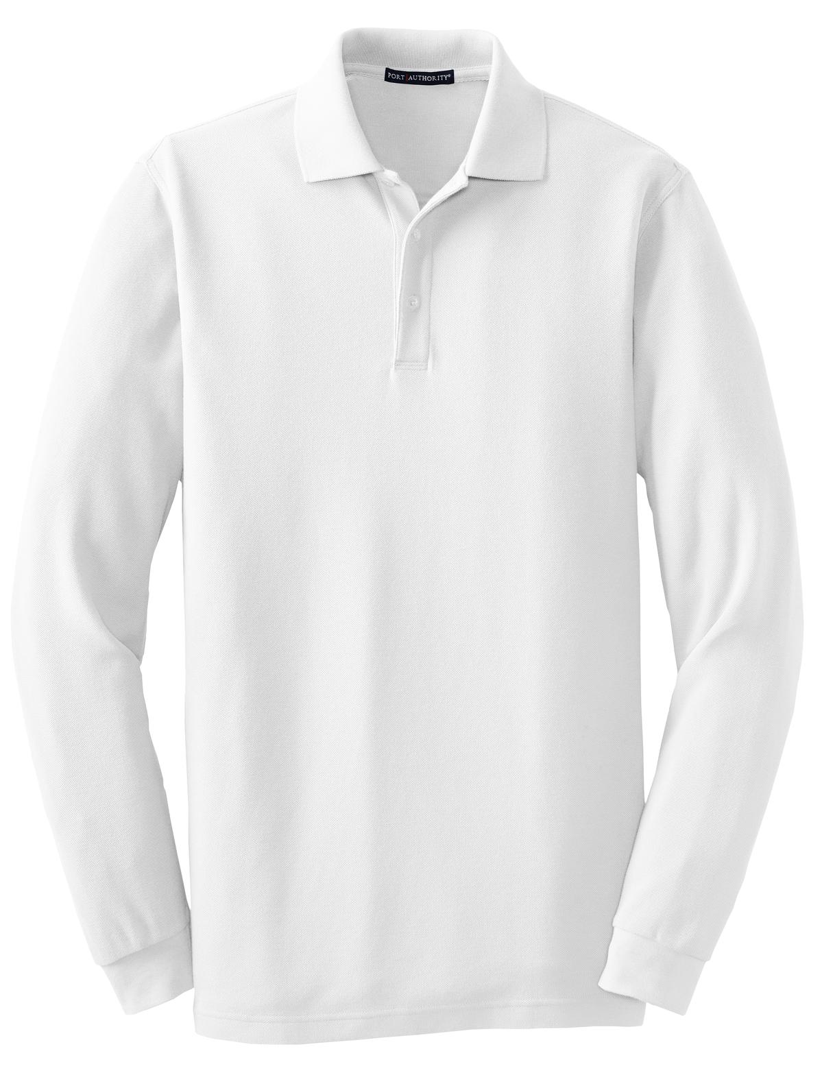 Port Authority Men's Long Sleeve EZCotton Pique Polo. K800LS