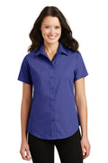 Port Authority Ladies Short Sleeve Value Poplin Shirt. L633 Womens Apparel Shirts & Tops