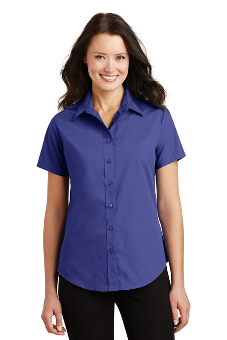 Port Authority Ladies Short Sleeve Value Poplin Shirt. L633 Womens Apparel Shirts & Tops