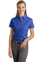 Port Authority Ladies Short Sleeve Easy Care Soil Resistant Shirt.  L507
