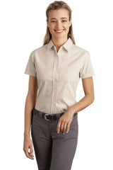 Port Authority Ladies Short Sleeve Easy Care Soil Resistant Shirt.  L507