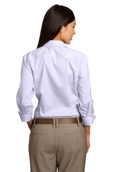 Red House Ladies 3/4-Sleeve Dobby Non-Iron Button-Down Shirt. RH61