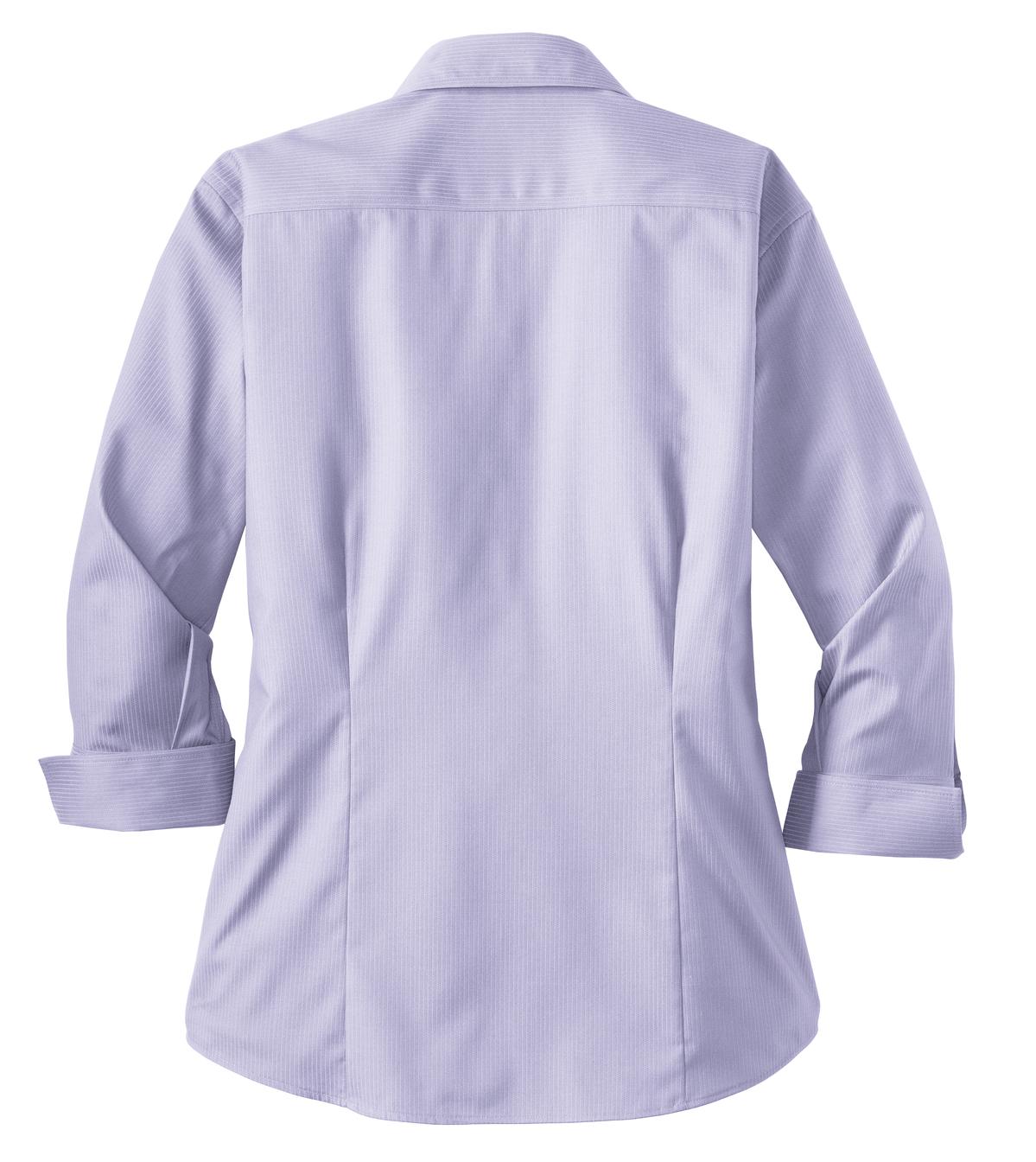 Red House Ladies 3/4-Sleeve Dobby Non-Iron Button-Down Shirt. RH61 Red House