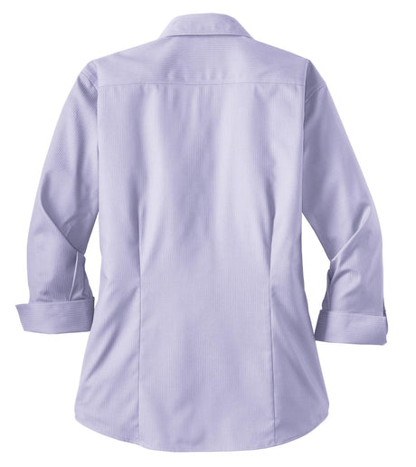 Red House Ladies 3/4-Sleeve Dobby Non-Iron Button-Down Shirt. RH61 Red House