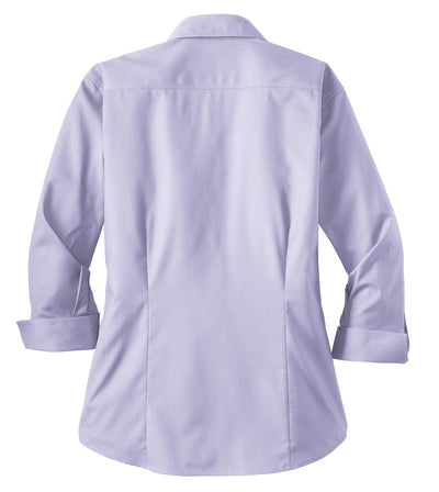 Red House Ladies 3/4-Sleeve Dobby Non-Iron Button-Down Shirt. RH61
