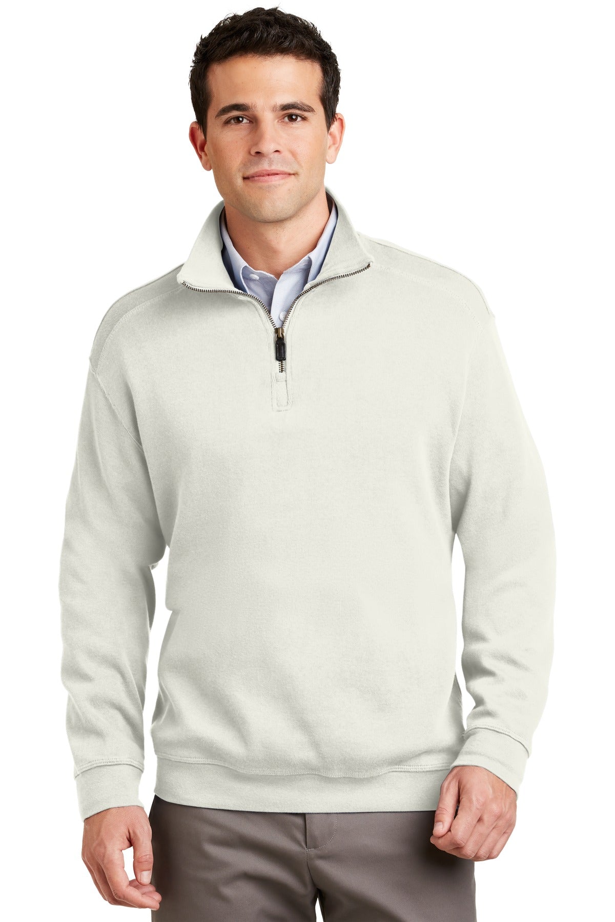 Port Authority Men's Flatback Rib 1/4-Zip Pullover.  F220
