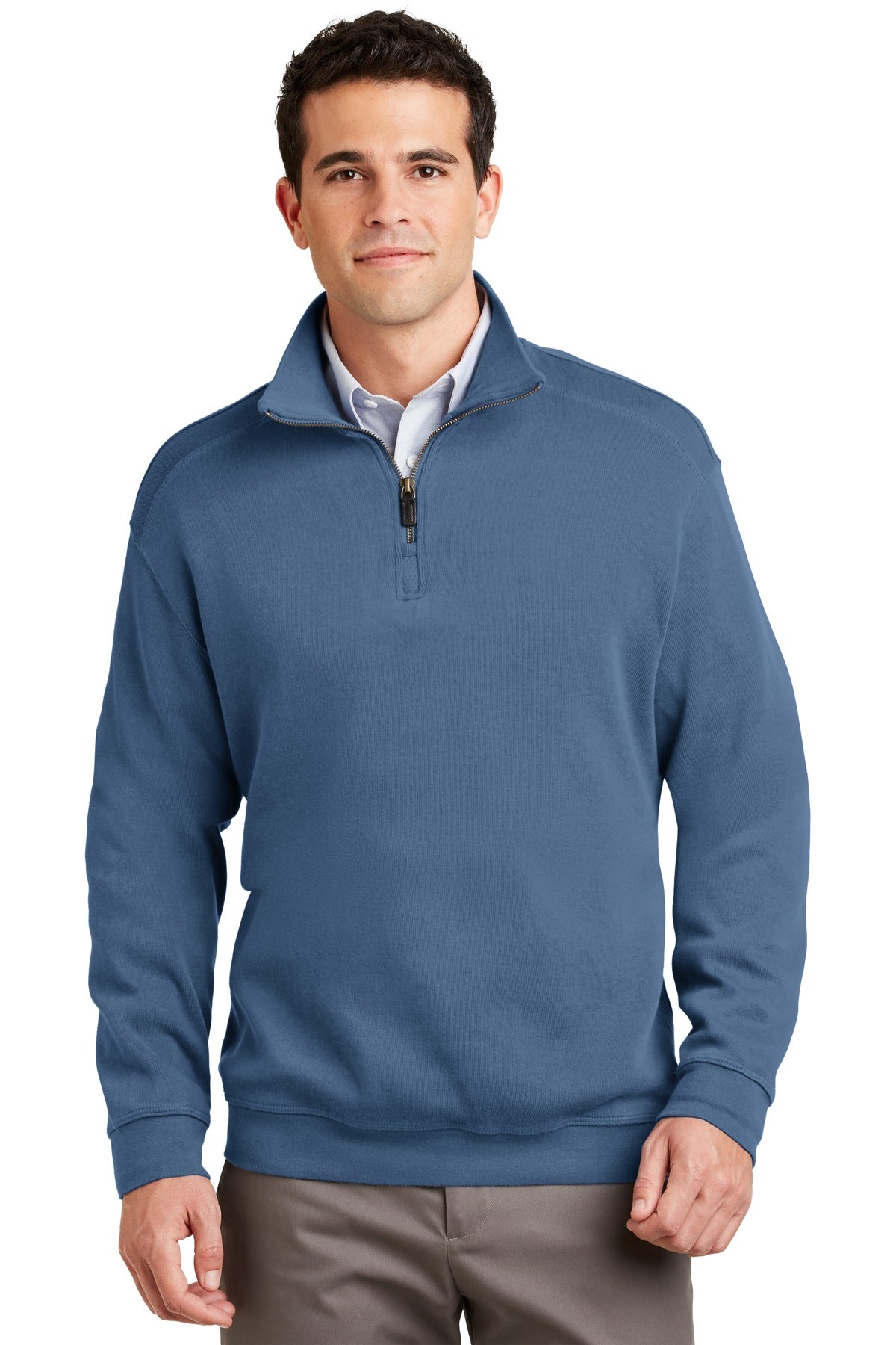Port Authority Men's Flatback Rib 1/4-Zip Pullover.  F220