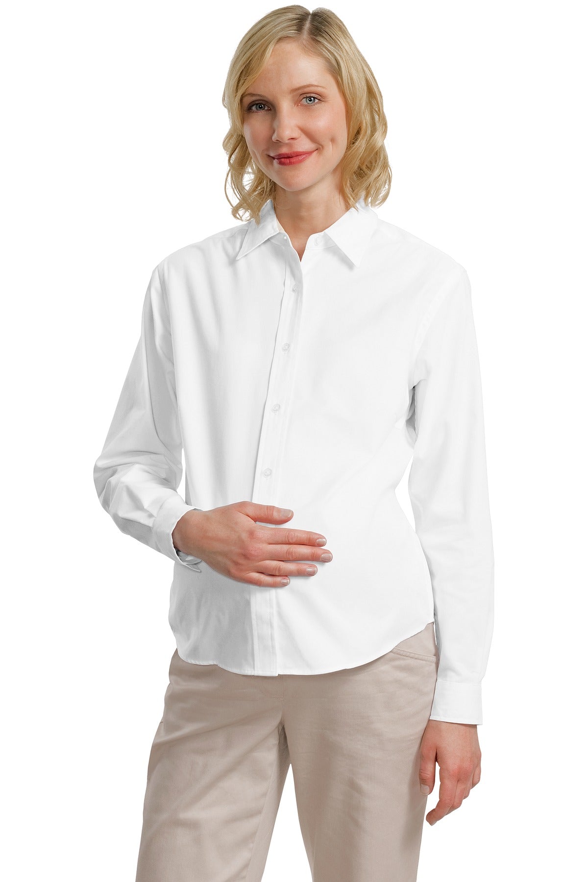 Port Authority Women's Maternity Long Sleeve Easy Care Shirt.  L608M
