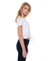 StarTee Ladies' Cotton Tie Front T-Shirt StarTee