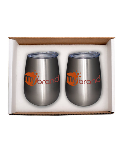 Prime Line Duo Vacuum Stemless Wine Tumbler Gift Set
