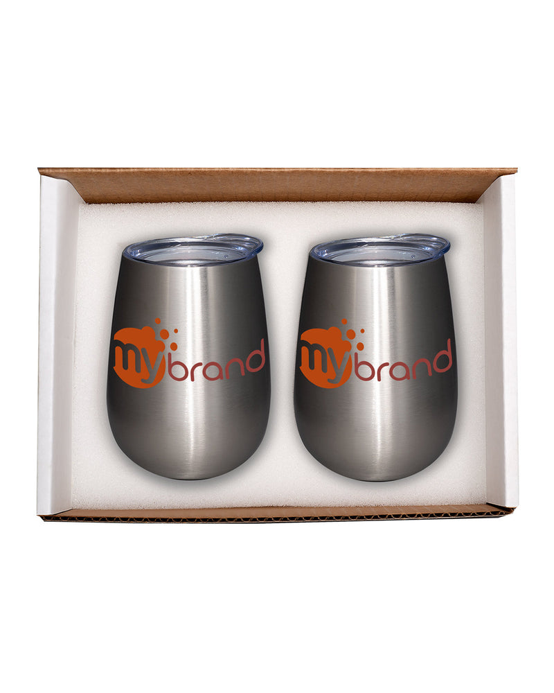 Prime Line Duo Vacuum Stemless Wine Tumbler Gift Set