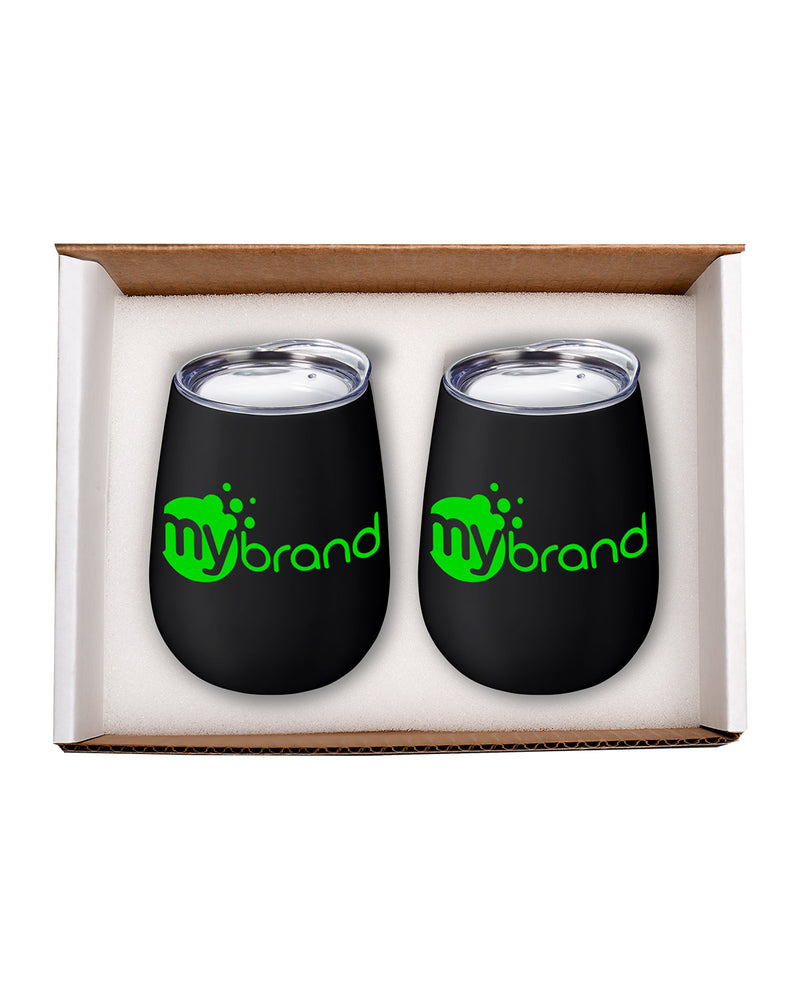 Prime Line Duo Vacuum Stemless Wine Tumbler Gift Set