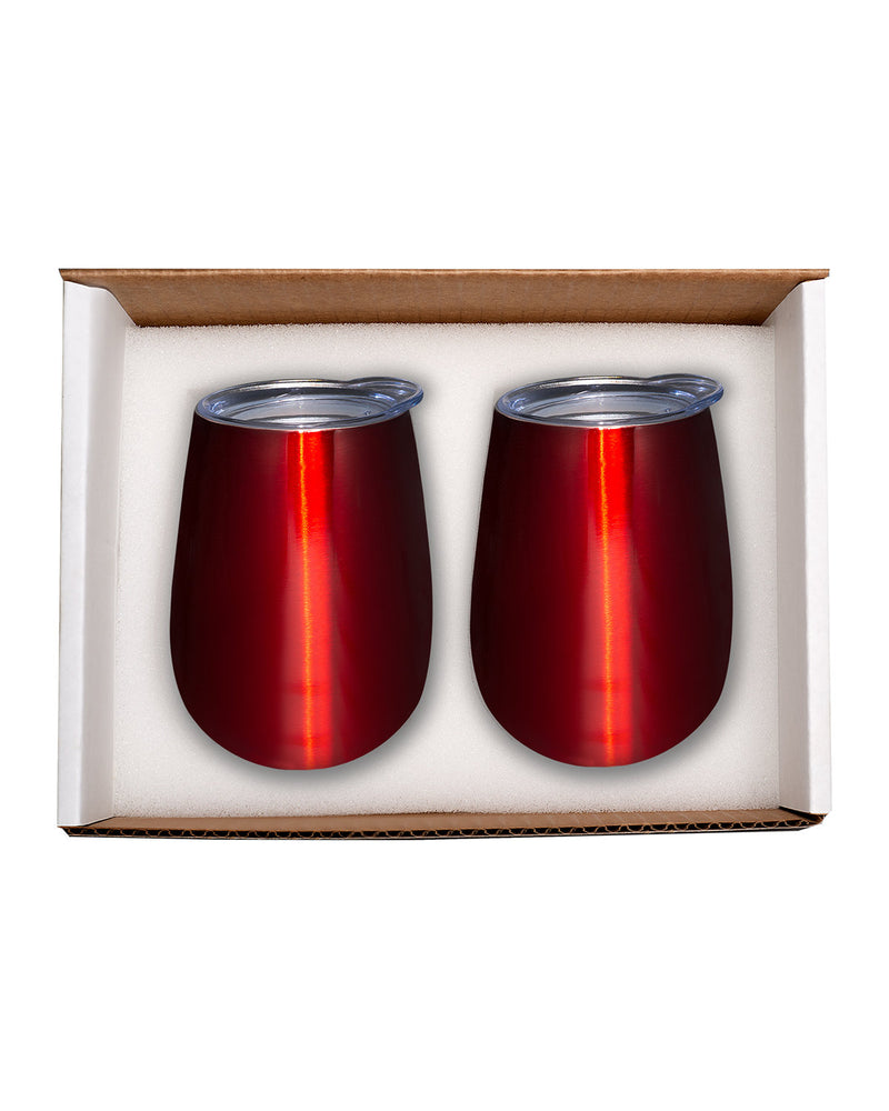 Prime Line Duo Vacuum Stemless Wine Tumbler Gift Set
