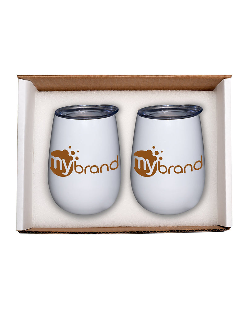 Prime Line Duo Vacuum Stemless Wine Tumbler Gift Set