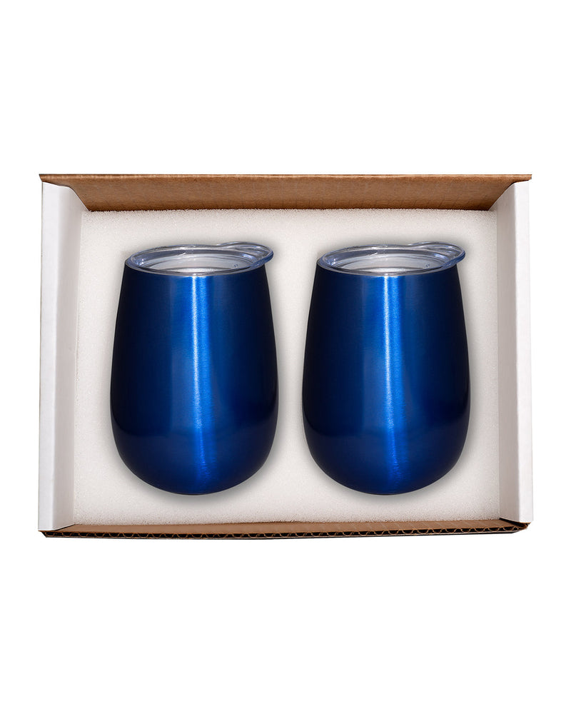 Prime Line Duo Vacuum Stemless Wine Tumbler Gift Set
