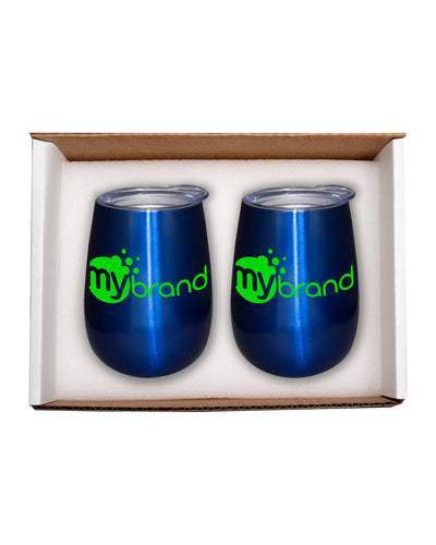 Prime Line Duo Vacuum Stemless Wine Tumbler Gift Set