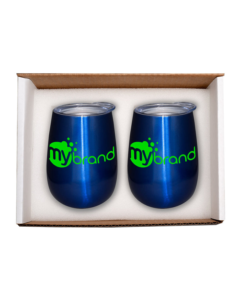 Prime Line Duo Vacuum Stemless Wine Tumbler Gift Set