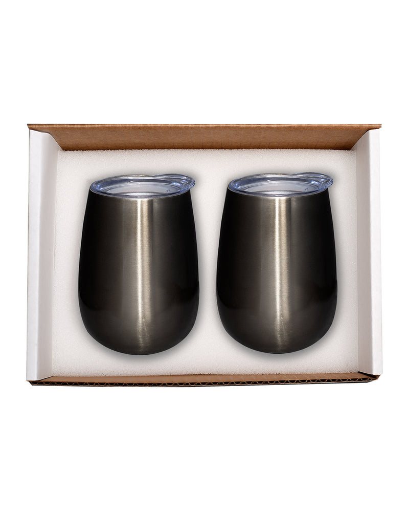 Prime Line Duo Vacuum Stemless Wine Tumbler Gift Set