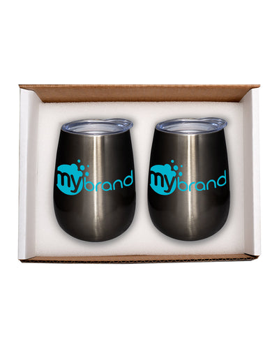 Prime Line Duo Vacuum Stemless Wine Tumbler Gift Set