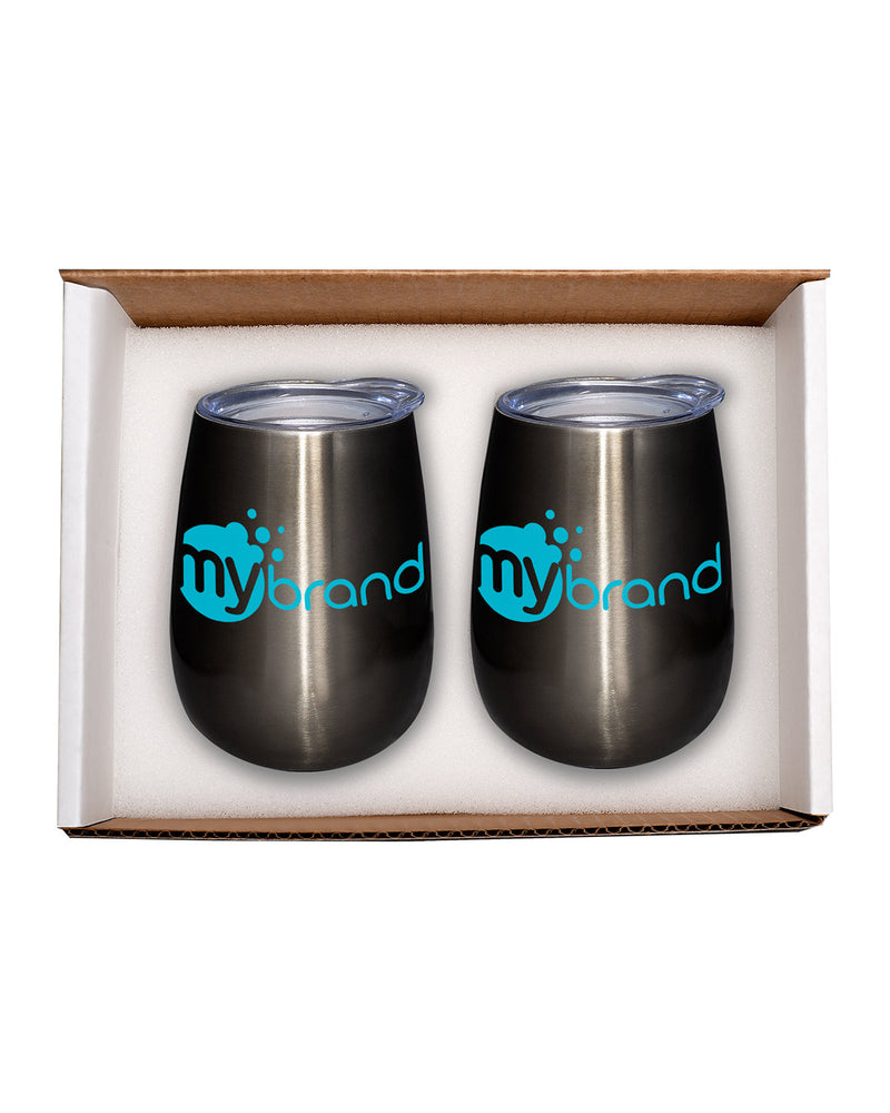 Prime Line Duo Vacuum Stemless Wine Tumbler Gift Set