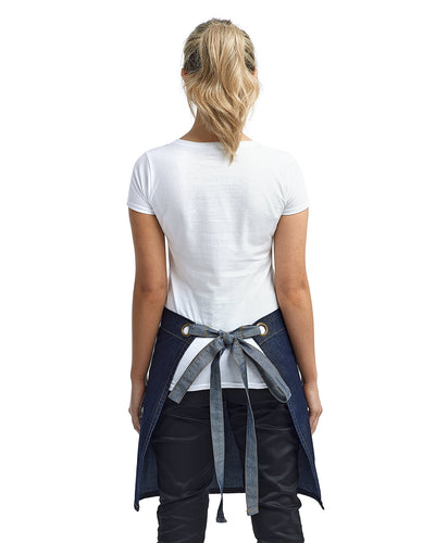 Artisan Collection by Reprime Unisex Domain Contrast Denim Waist Apron