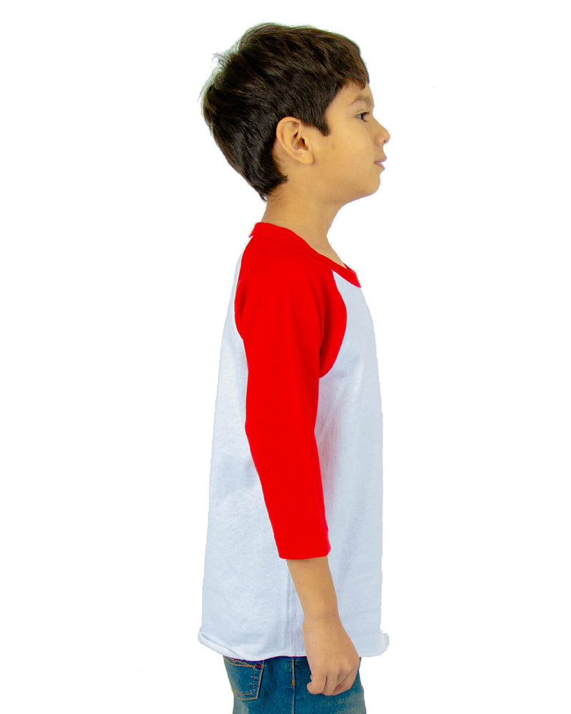Shaka Wear Youth 6 oz., 3/4-Sleeve Raglan