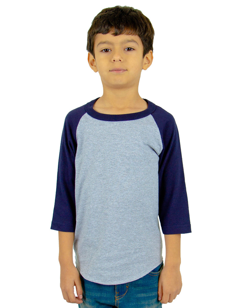 Shaka Wear Youth 6 oz., 3/4-Sleeve Raglan