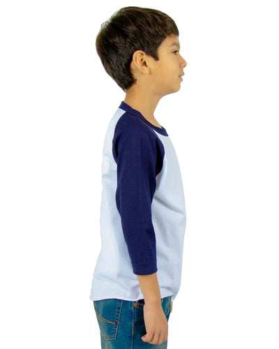 Shaka Wear Youth 6 oz., 3/4-Sleeve Raglan