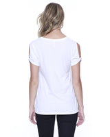 StarTee Ladies' CVC Twist Sleeve Top StarTee