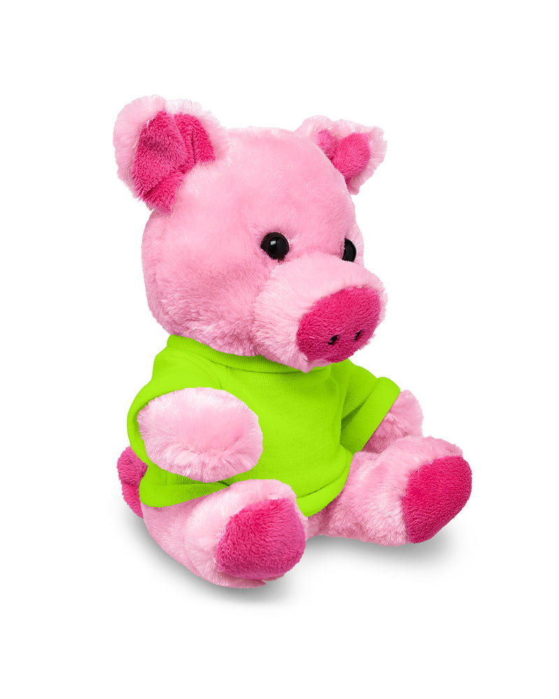 Prime Line 7" Plush Pig With T-Shirt