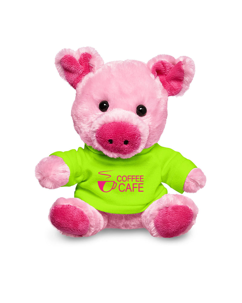 Prime Line 7" Plush Pig With T-Shirt