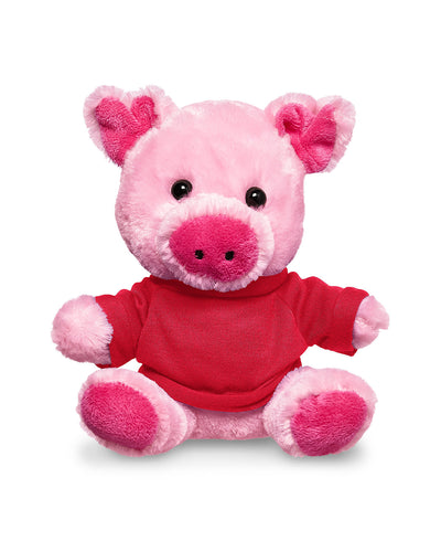 Prime Line 7" Plush Pig With T-Shirt