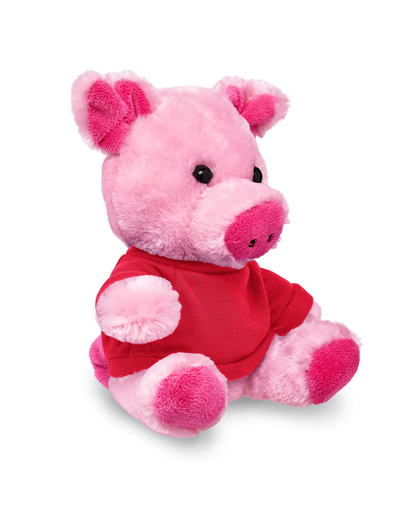 Prime Line 7" Plush Pig With T-Shirt
