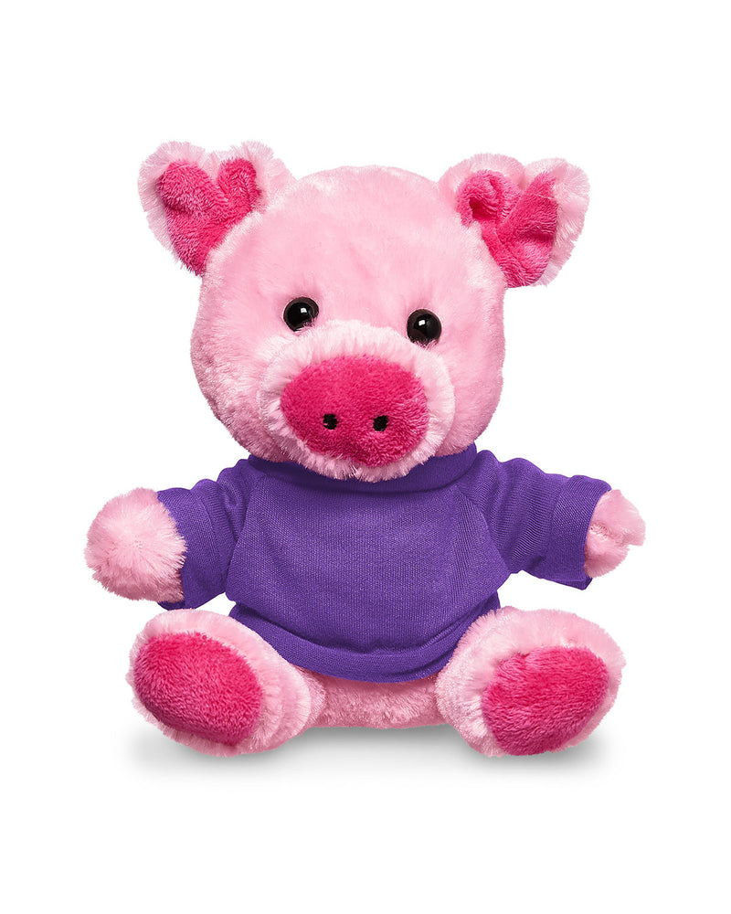 Prime Line 7" Plush Pig With T-Shirt
