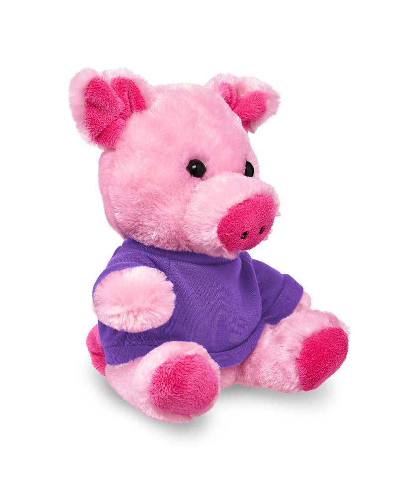 Prime Line 7" Plush Pig With T-Shirt