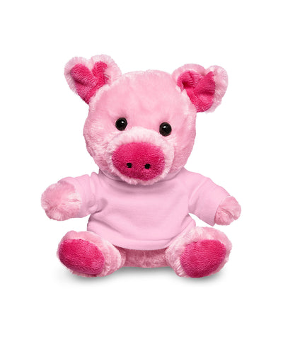Prime Line 7" Plush Pig With T-Shirt