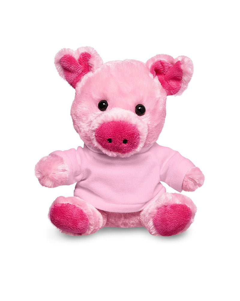Prime Line 7" Plush Pig With T-Shirt