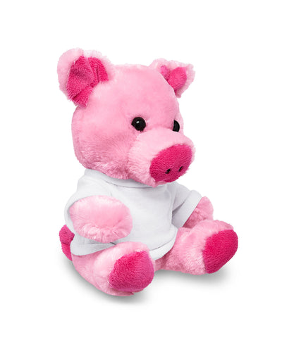 Prime Line 7" Plush Pig With T-Shirt