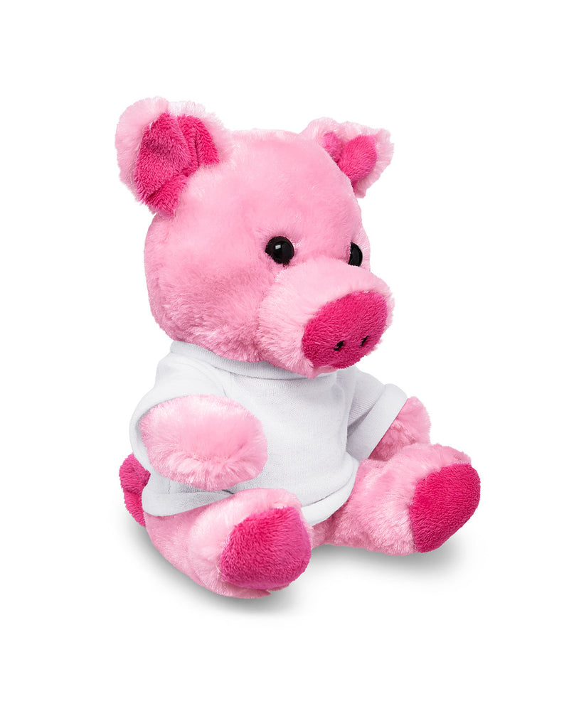Prime Line 7" Plush Pig With T-Shirt