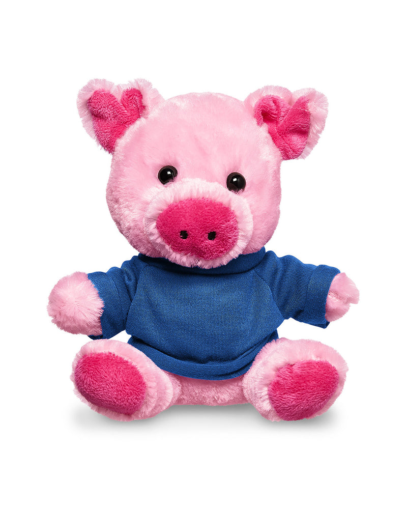 Prime Line 7" Plush Pig With T-Shirt