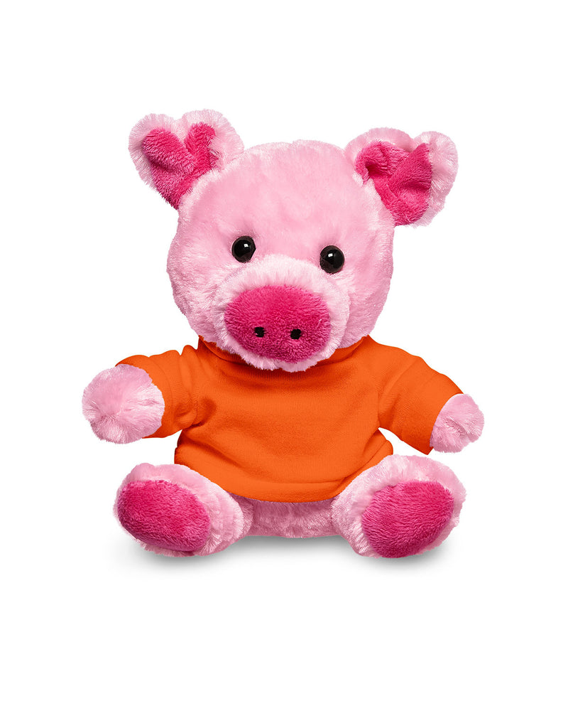 Prime Line 7" Plush Pig With T-Shirt