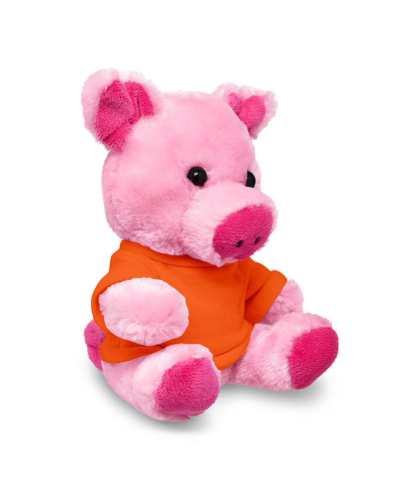 Prime Line 7" Plush Pig With T-Shirt