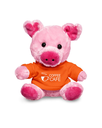 Prime Line 7" Plush Pig With T-Shirt