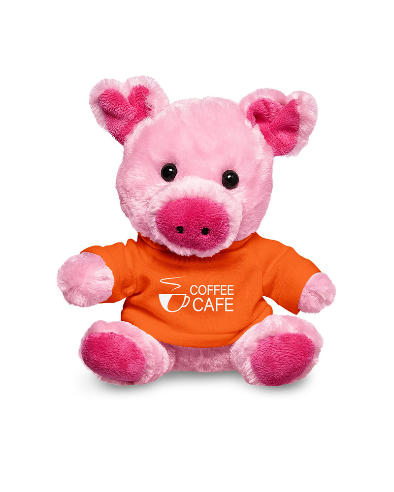 Prime Line 7" Plush Pig With T-Shirt
