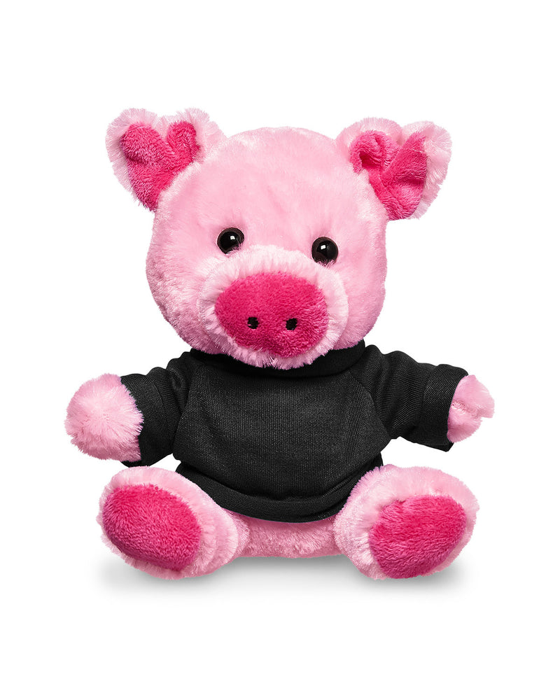 Prime Line 7" Plush Pig With T-Shirt