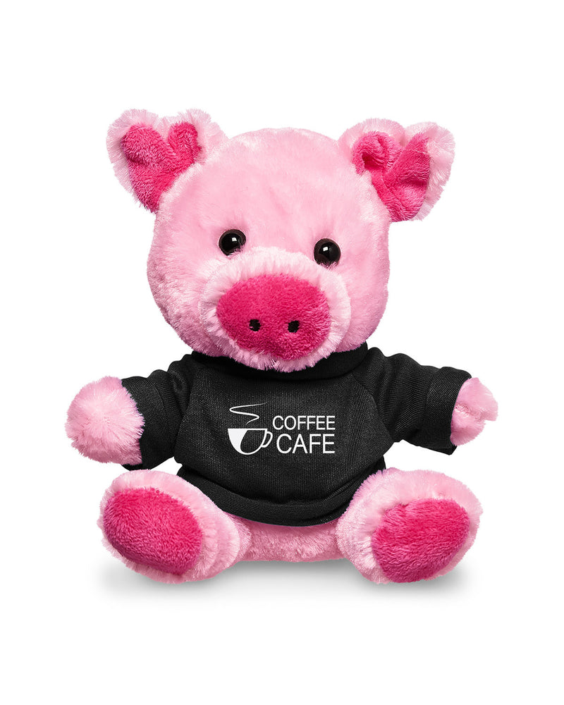 Prime Line 7" Plush Pig With T-Shirt